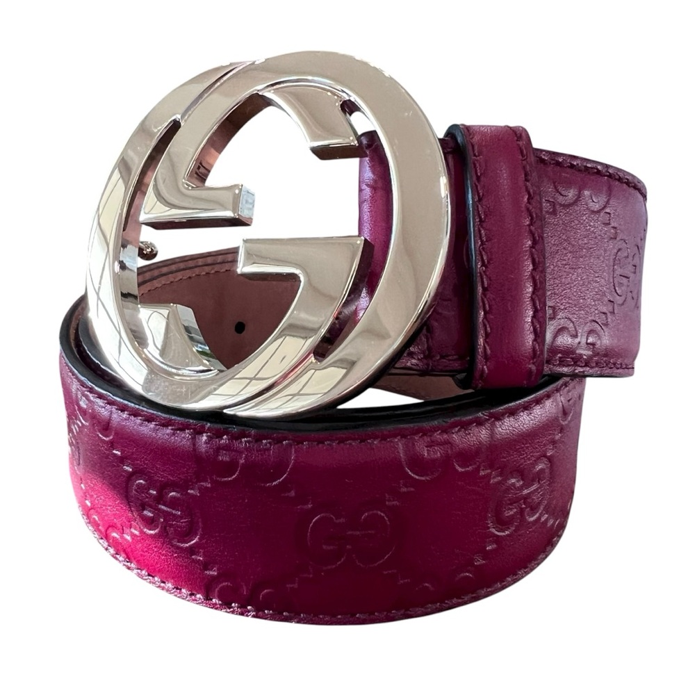 GUCCI 
Guccissima Signature Interlocking G Belt 90 36 - Picture 5 of 5